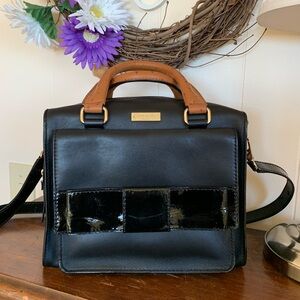 Kate Spade Black Leather Box Handbag